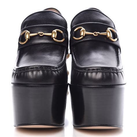 gucci platform loafers with pearls|GUCCI Malaga Kid Pearl Studded Vegas Platform Loafers 38 .